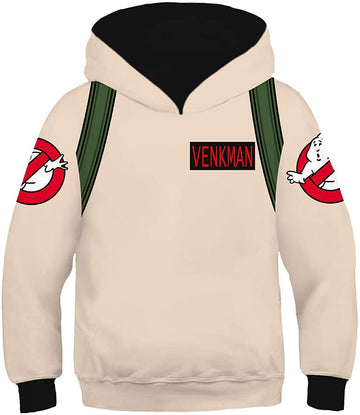 Toddler Kids Halloween Hoodie Cosplay Costume Ghoul Hunter Printed Sweatshirt Jacket,Hood,Xsmall