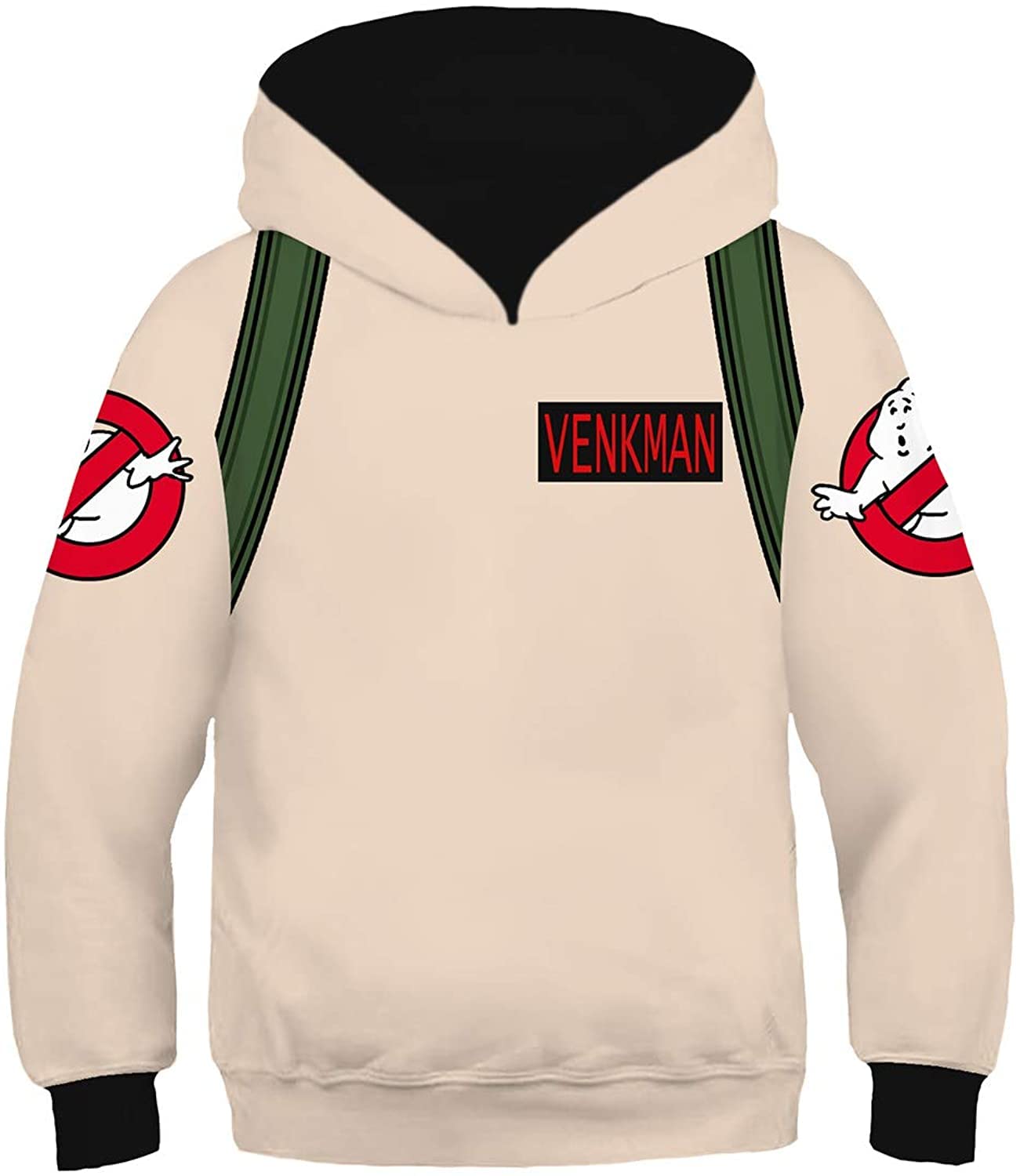 Toddler Kids Halloween Hoodie Cosplay Costume Ghoul Hunter Printed Sweatshirt Jacket,Hood,Small