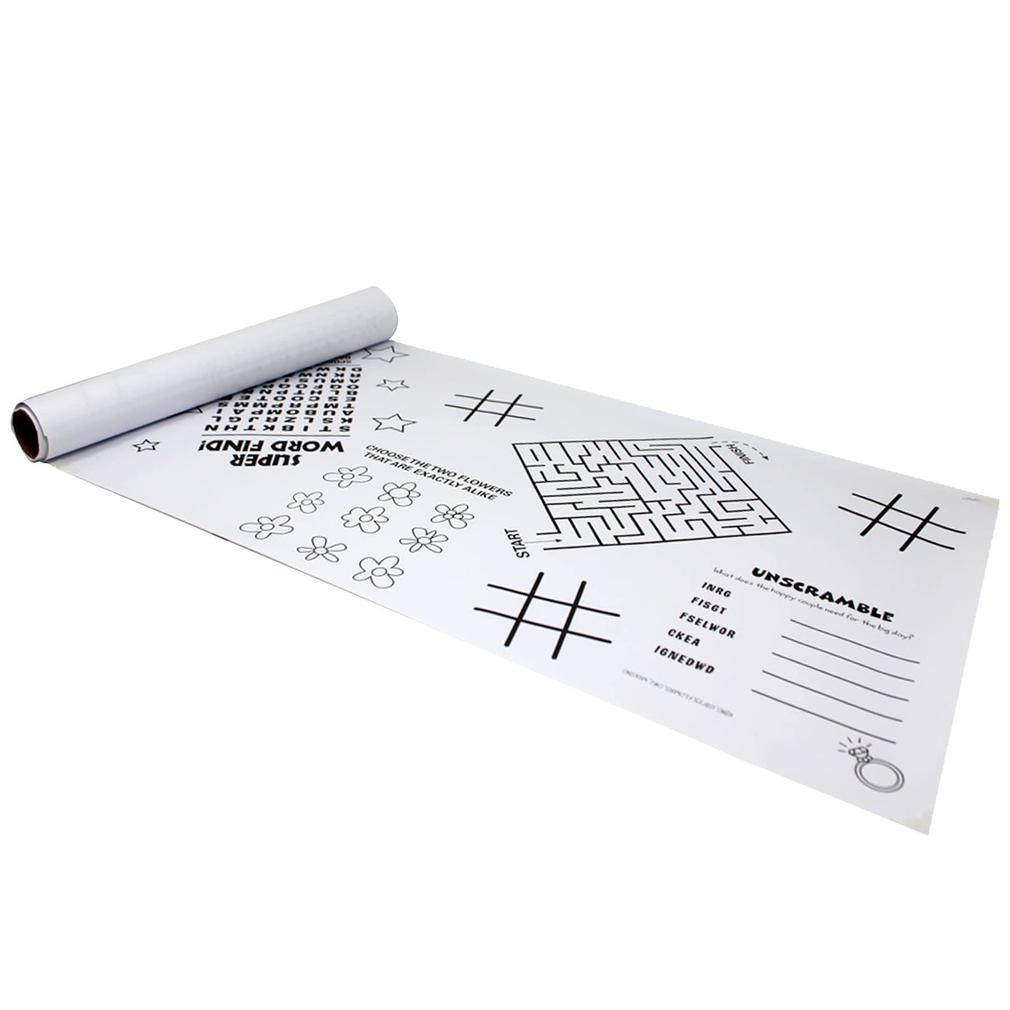 Kids Coloring Games Table Runner - 9 Ft Coloring Tablecloth Runner - Kids Activities Arts and Crafts Kids Crafts Fun Coloring En