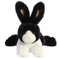 Aurora Adorable Flopsie Dutch Rabbit Stuffed Animal - Playful Ease - Timeless Companions - Black 12 Inches