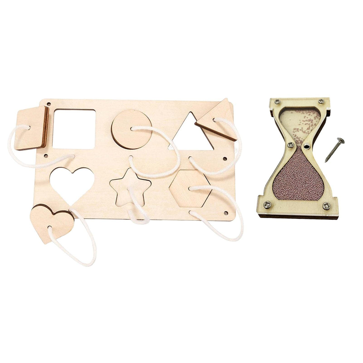 Ecomistiq2Pcs Montessori Busy Board Sensory Early Educational Accessories Stylei|Baby|Toys For Baby|Developmental Baby Toys