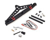 Yeah Racing Aluminum Alloy Rear Bumper W/Led Light Spare Tire Mount For Scx10 Ii Traxxas Trx-4 #Ya-0549