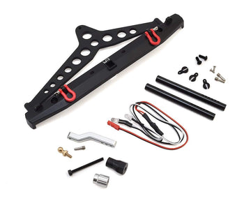 Yeah Racing Aluminum Alloy Rear Bumper W/Led Light Spare Tire Mount For Scx10 Ii Traxxas Trx-4 #Ya-0549