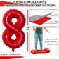 Goer Number 28 Balloons For 28Th Birthday Party Decorations,42 Inch Jumbo Foil Helium 82 Balloons For 82Nd Birthday Party Decoration (Red)