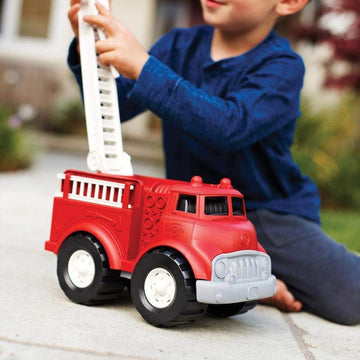 Green Toys Fire Truck - BPA Free, Phthalates Free Imaginative Play Toy for Improving Fine Motor, Gross Motor Skills. Toys for Ki