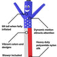 LookOurWay Air Dancers Wacky Waving Inflatable Tube Man Set - 7ft Tall Advertising Air Dancer Waving Man Inflatable Tube Guy with Sky Dancer Blower - 4th of July Patriot Theme - American Flag