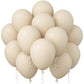 Jobkoo White Sand Balloons, 12 Inch 30 Pcs Beige Balloon Boho White Latex Cream Balloons Matte Off White Sand Neutral Helium Bal