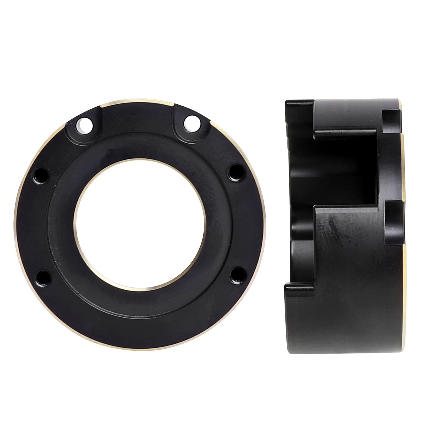 HobbyPark Front and Rear Heavy Brass Outer Portal Covers Weights for TRX4 Upgrades fit TRX-6 Crawler, 73.5g/Each (4-Pack)