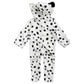 Hollyhome Baby Romper Dalmatians Puppy Cosplay Costume Cuddly Dog Toddler Cosplay Clothing One-Piece Jumpsuit Animal Cosplay Outfits Costume For 6-12M