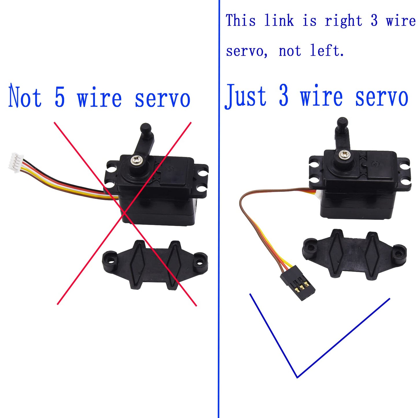 Blomiky 3 Wire 9125 Servo 25-ZJ04N Spare Parts Compatible with XLH 1:10 Scale 4WD High Speed RC Cars 9125 3 Wire Servo
