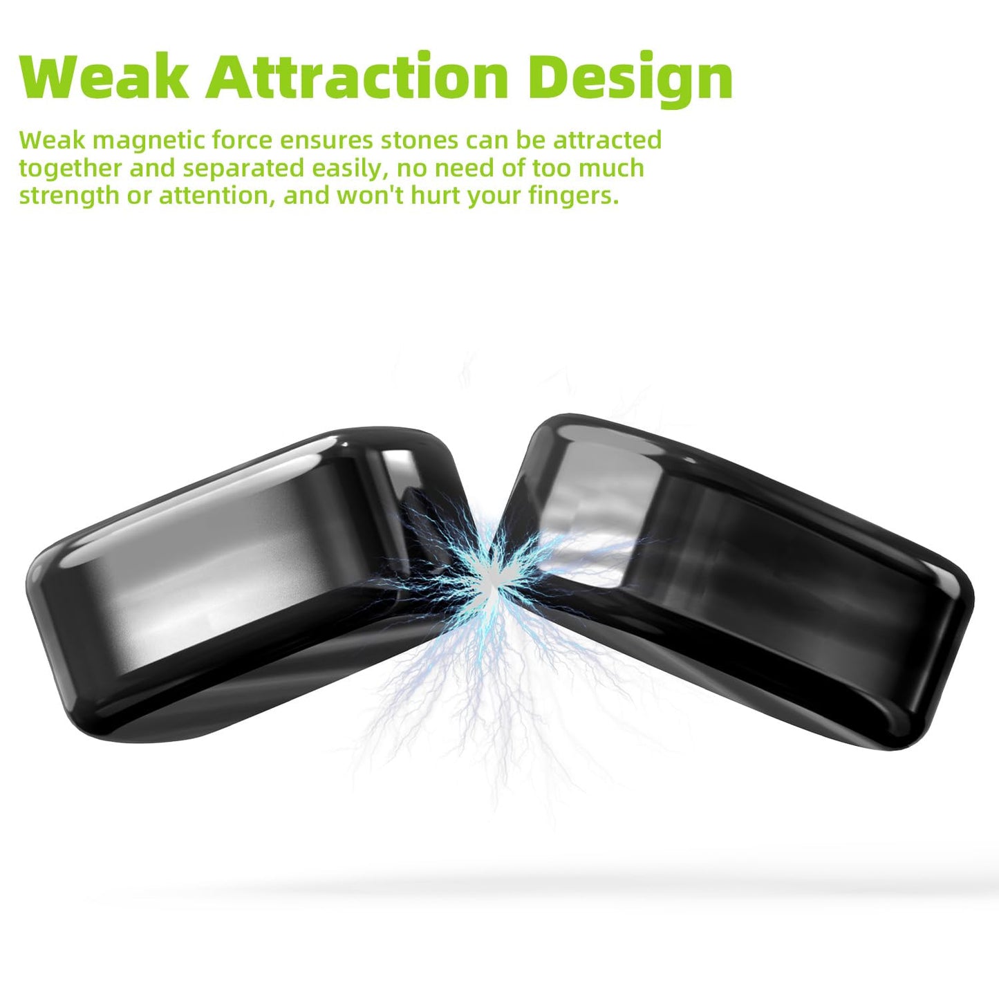 Caturledas 26 PCS Ferrite Stones Engraved Lowercase Letter  Laser Carving Magnetic Fidget Toys for Office Stress Anxiety Relief Executive Desk Magnet Toys for Men Women mature-themeds Gifts 20 mm Black