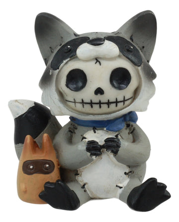Furry Bones Ebros Furrybones Bandit The Raccoon Voodoo Stitched Skeleton Statue 3' Tall Night Bandit Rodent Figurine