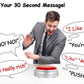 Cover 30 Seconds Answer Buzzers Recordable Talking Button Easy Button Record Button Toy Gift Answer Buzzers (Red+Silver)
