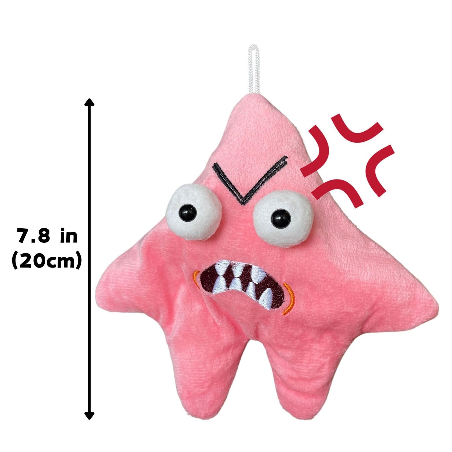 Grumpy Starfish,Pink Kicking Starfish Plush Pendant, Funny Spoofing Toy For Backpacks, Interactive Doll Ornament,Cute Schoolbag