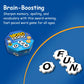 WordSnap Word Strategy Game - Fun Puzzle for 1-4 Players, Travel Size, 100 Pieces (Tin), Blue, Ages 8+