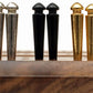 We Games Easy-Grip Metal Cribbage Board Pegs And Velvet Pouch - Set Of 6 Pins (2 Gold, 2 Silver, 2 Black)