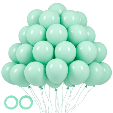 Voircoloria 105Pcs Mint Green Balloons 12Inch Party Latex Balloons For Boys Girls Birthday Baby Shower Gender Reveal Wedding Sun