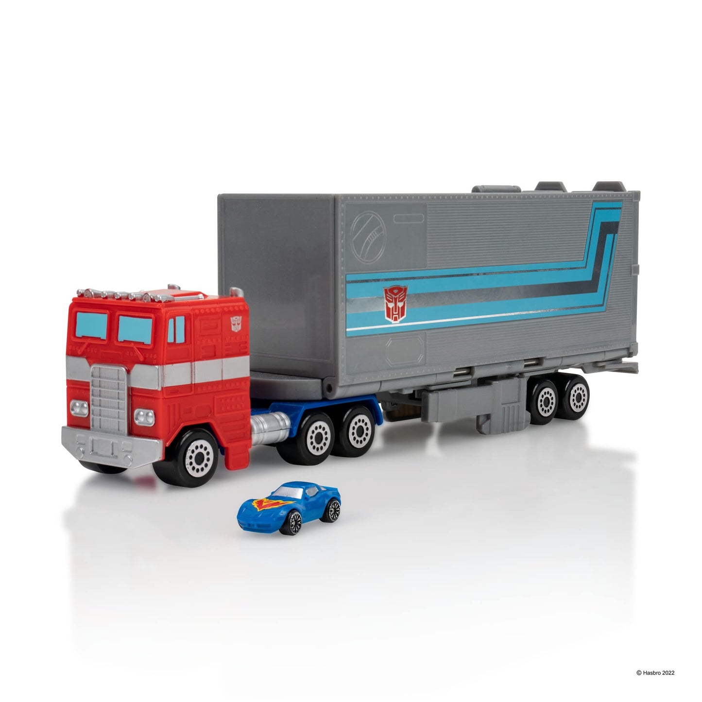 Micro Machines Optimus Prime Hauler Playset - 8 Action Zones, Multicolor, Model MMW0306, Exclusive Autobot Corvette