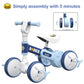 Baby Balance Bike For 1 Year Old Boys Girls, 12-36 Months Riding Toys Toddler Bike With Adjustable Seat, No Pedal Infant 4 Wheel
