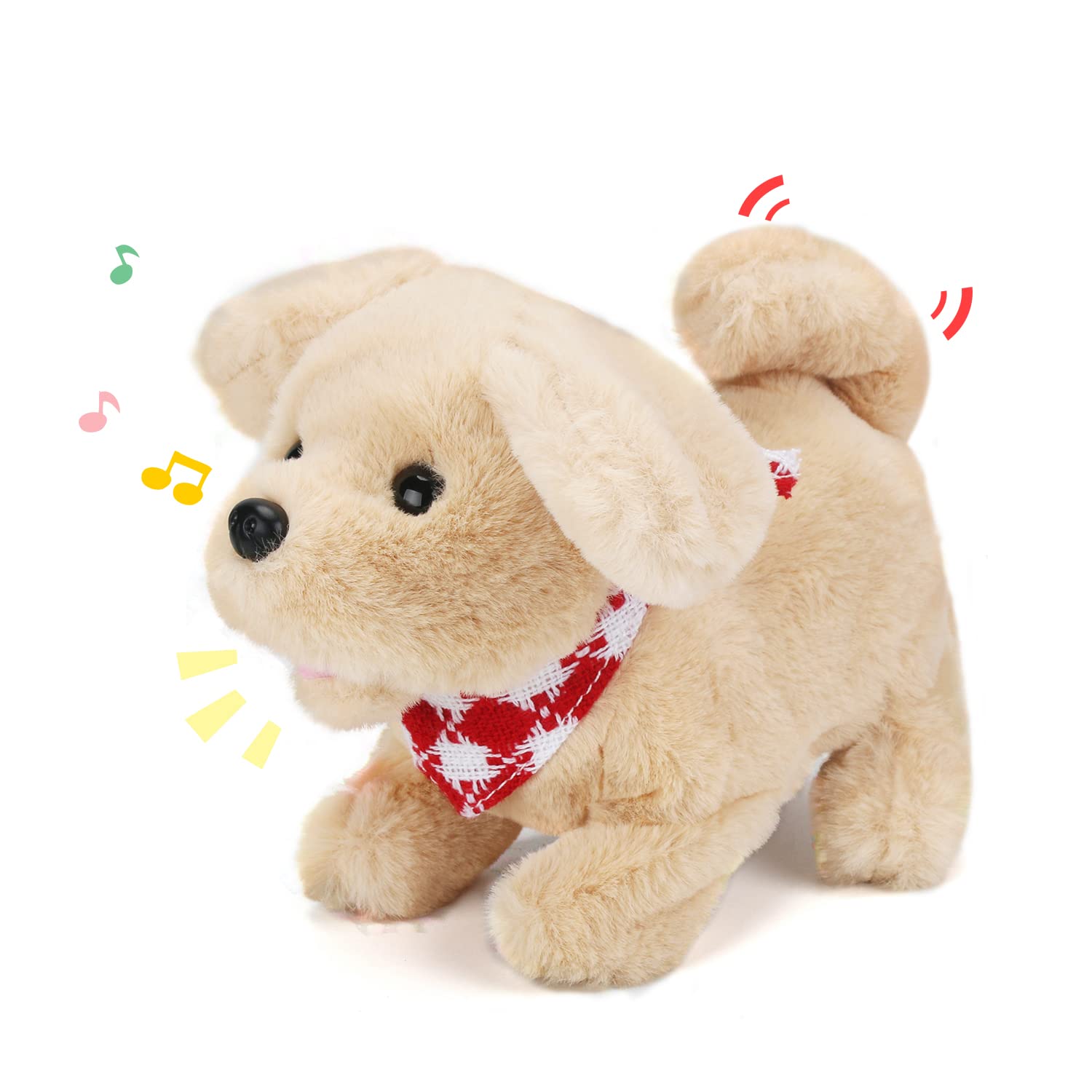 Sotodik Electric Plush Toys Corgi Puppy Interactive Pet Dog-Walking,Barking,Tail Wagging Interactive Toys For Toddler Kids Boys Girls