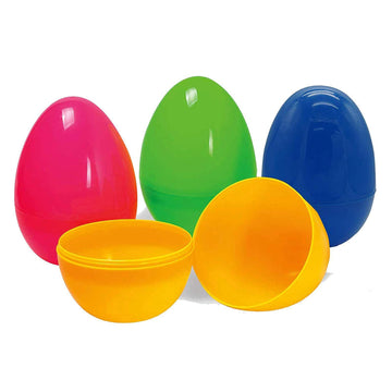 Nyicey 24 Fillable Plastic Easter Egg Hunt Party Supply Pack - 2.5'' Assorted Color Plastic Eggs