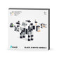 PIXIO Magnetic Cubes - Black & White Animals - Magnetic Cubes Building Toys in Pixel Art Style - Animal Figures - Arts and Craft