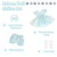 Wooroy 4-Piece Reborn Baby Doll Clothes Set - 16-22 Inch Princess Blue Tulle Dress With Little Socks For Baby Dolls Girls