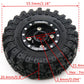 HOBBYSOUL Heavy RC 1.0 Wheels and Tires Pre-Mounted, 1/24 Tires & Adjustable Offset 1.0 Beadlock Wheels Black for 1:24 RC Crawle
