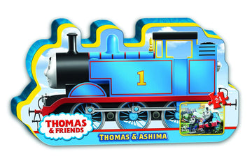 Ravensburger Thomas & Friends: Thomas & Ashima in Train Shaped Box Floor Puzzle 24 Piece Jigsaw Puzzle for Kids - Every Piece is