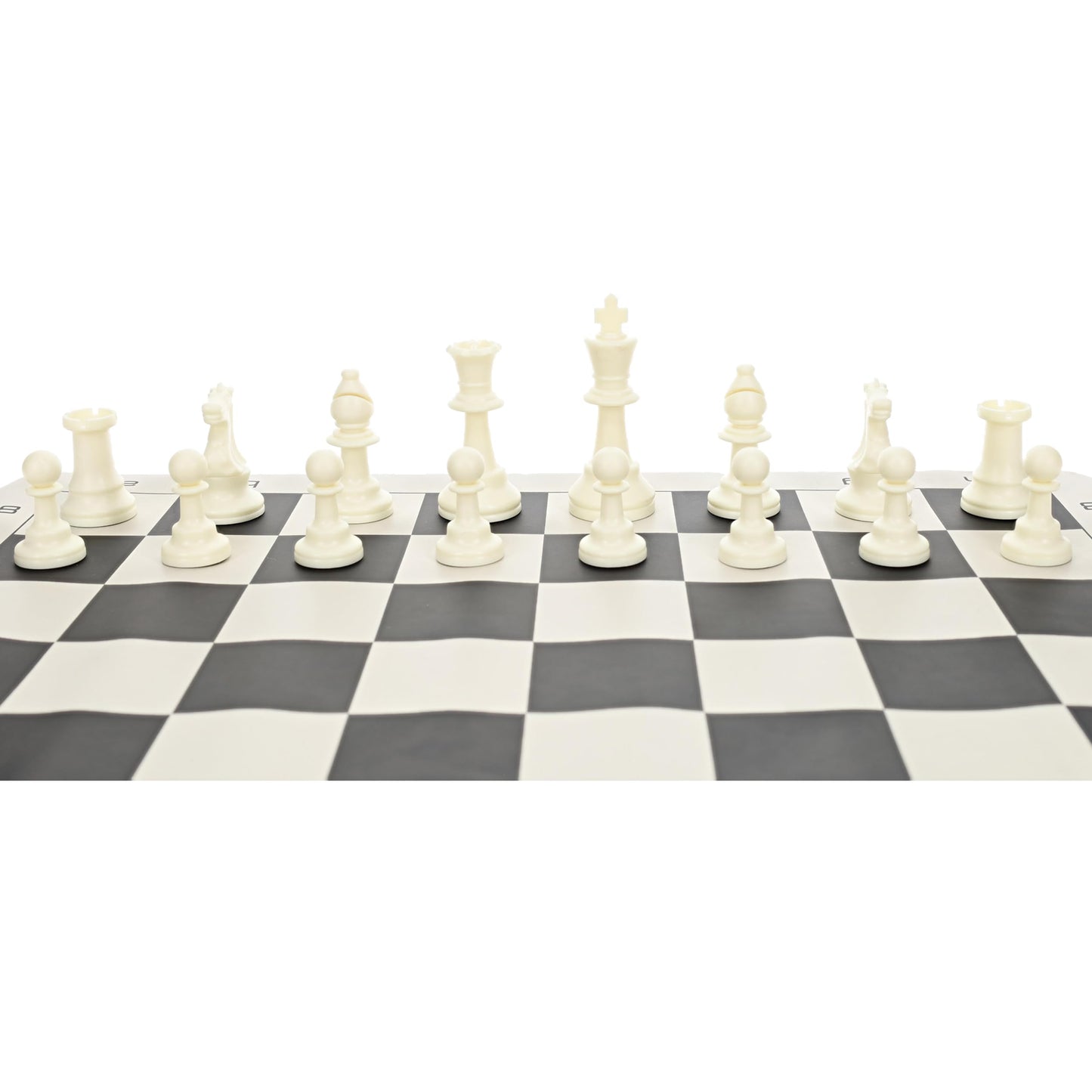 We Games Color Bright Plastic Staunton Tournament Chess Pieces With 3.75 In. King - Half Chess Set Of Chess Pieces Only, White