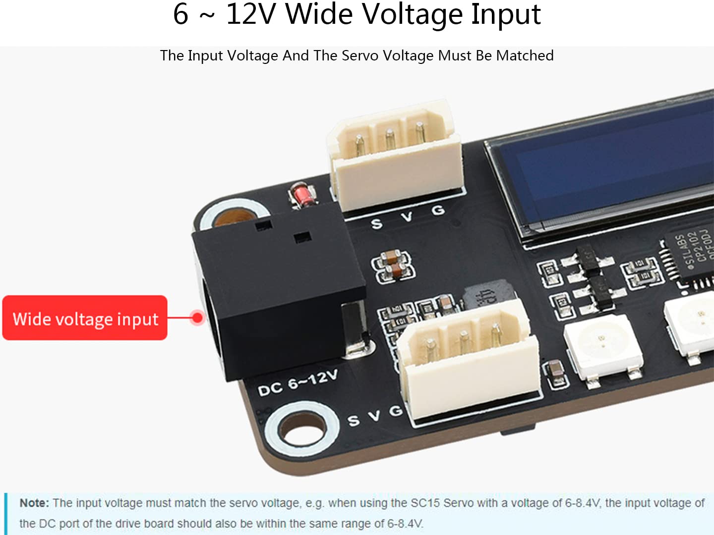 Esp32 Servo Driver Expansion Board, Built-In Wifi And Bluetooth, Uart Serial Bus Control Up To 253 Servos Via Esp32 Serial Port