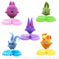 PC Adorable Cartoon Sunny Bunnies 5-Piece Honeycomb Centerpiece Set - Cheerful Cardstock Decorations for Celebrations