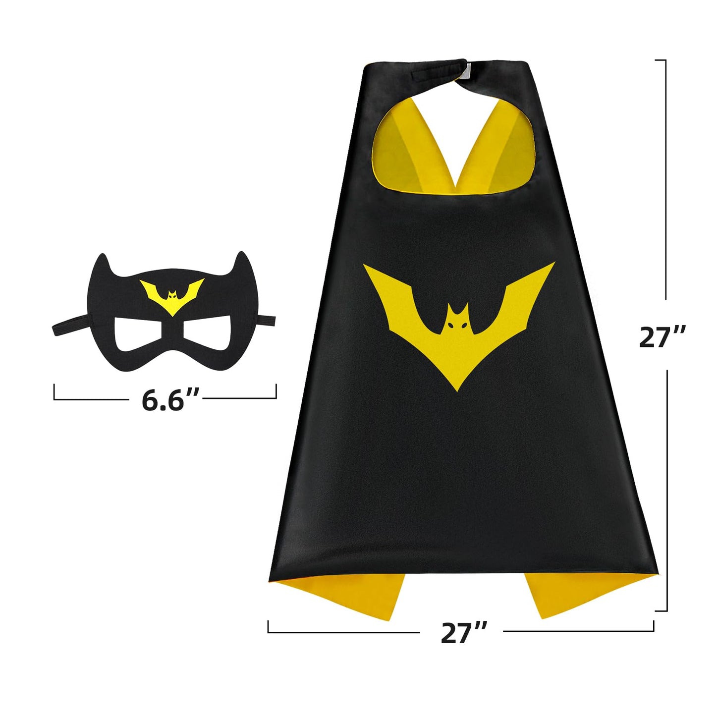 Mizzuco Superhero Capes For Kids Cloak With Mask Halloween Costumes And Party Dress Up 2Pcs(Black+Green