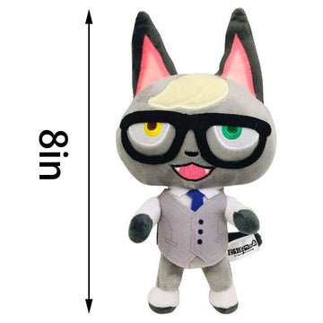 Ycixri Animal Crossing New Leaf Plush Toy Suitable For Collection, Animal Crossing: New Horizons Stuffed Doll Toy For Boy Girl Christmas Halloween Birthday Gift, 8“ (Raymond)