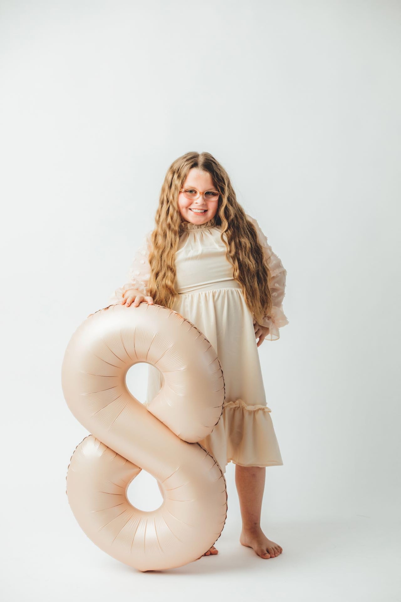 Light Brown 8 Balloon, Tan Number Balloons 40 Inch, 8Th Beige Birthday Decorations For Boys Girls, Sandy Brown Birthday Balloons