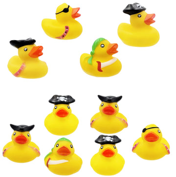 St. Patrick'S Pirate Rubber Duck Toy Six Duckies For Kids, Bath Birthday Projects Gifts Baby Showers Classroom Summer Beach And Pool Activity Party Favors, 2' (6-Pack)