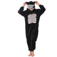 WAFUNNE Animal Onesie Costume for Kids Child Boys Girls Womens Mens Cosplay Halloween Costumes Easter Onesies Black Gorilla M(13-14years)