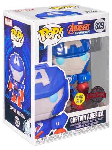 Funko Pop Marvel Avengers Mech Strike #829 - Captain America Glow In The Dark - Exclusive Special Edition Marvel Pop!