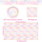 Pastel Rainbow Tableware Set Pastel Birthday Party Plates Napkins Rainbow Theme Party Disposable Table Cover Boho Pastel Dinnerware For Kids Girls Baby Shower Birthday Party Wedding Decor Supplies