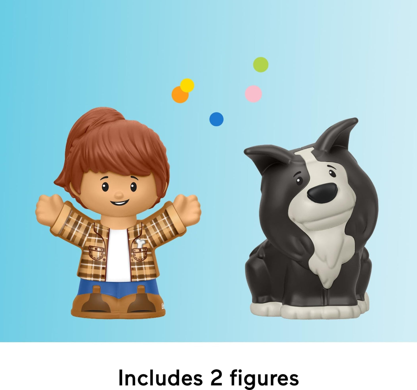 Fisher-Price Little People Toddler Toy Push & Play Tractor Push-Along Musical Farm Vehicle With 2 Figures For Pretend Play Kids