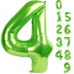 40 Inch Number 4 Balloon For Boys 4 14 24 40 Light Green Happy Birthday Balloons, Large Numbers For Graduation Anniversary Photo