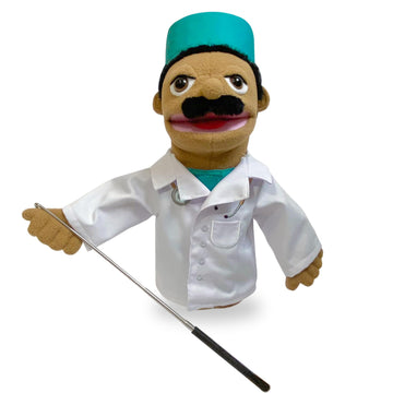 Okegztoa 16'' Puppet - Doctor Puppet for Kids & Adults, Removable Mouth, Scalable Control Rod
