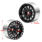 Morlordy 4Pcs 1.0 Plus Beadlock Wheel Rims For 1/24 Rc Crawlers Axial Scx24 Gladiator Deadbolt Bronco C10 Jlu Upgrade Parts (Bla