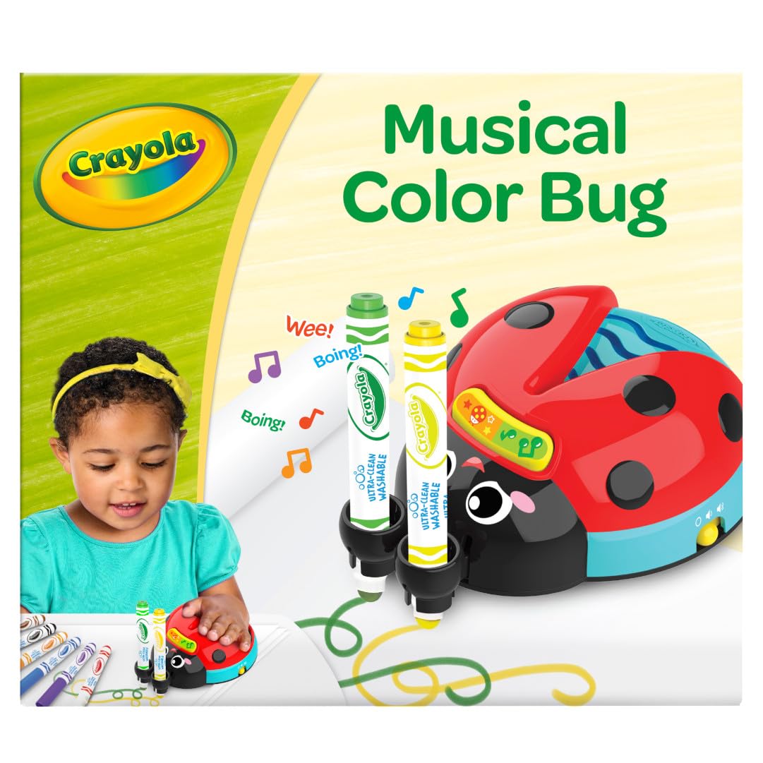 Crayola Musical Color Bug, Toddler Sensory Toy, Ladybug Toy For Kids, Arts & Crafts, Gifts For Toddlers, Ages 2, 3, 4