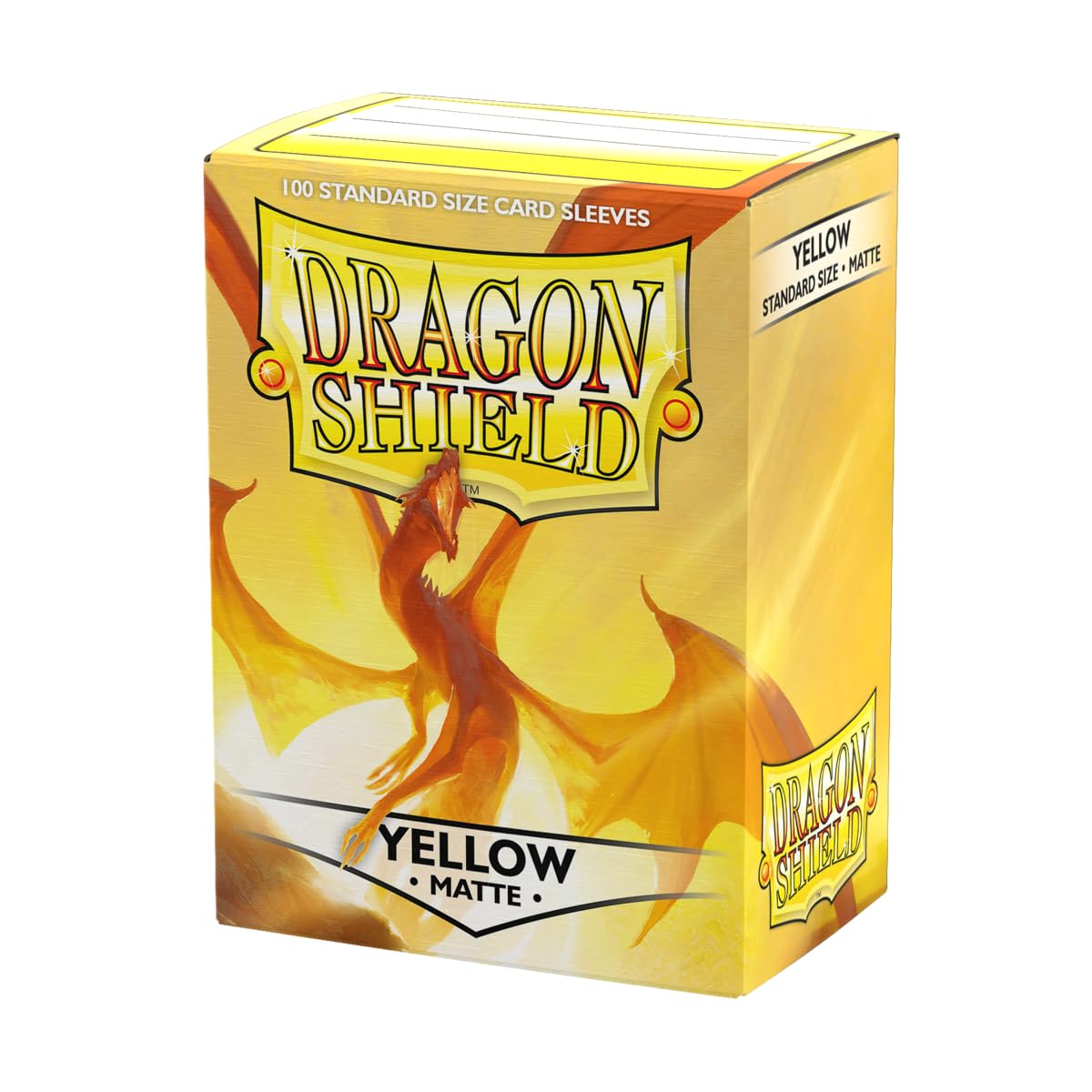 Dragon Shield | Standard Size Card Matte Sleeves | 100 CT - Smooth & Tough enhanced TCG Sleeves | Compatible with Pokemon  Flesh & Blood  One Piece & Magic The Gathering | Yellow