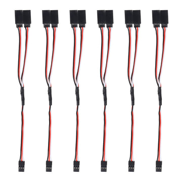 ACEIRMC 6Pcs 200mm Servo Extension Cord Wire Cable RC Car Helicopter Servo Receiver Y Extension Cord Wire Lead (200mm)