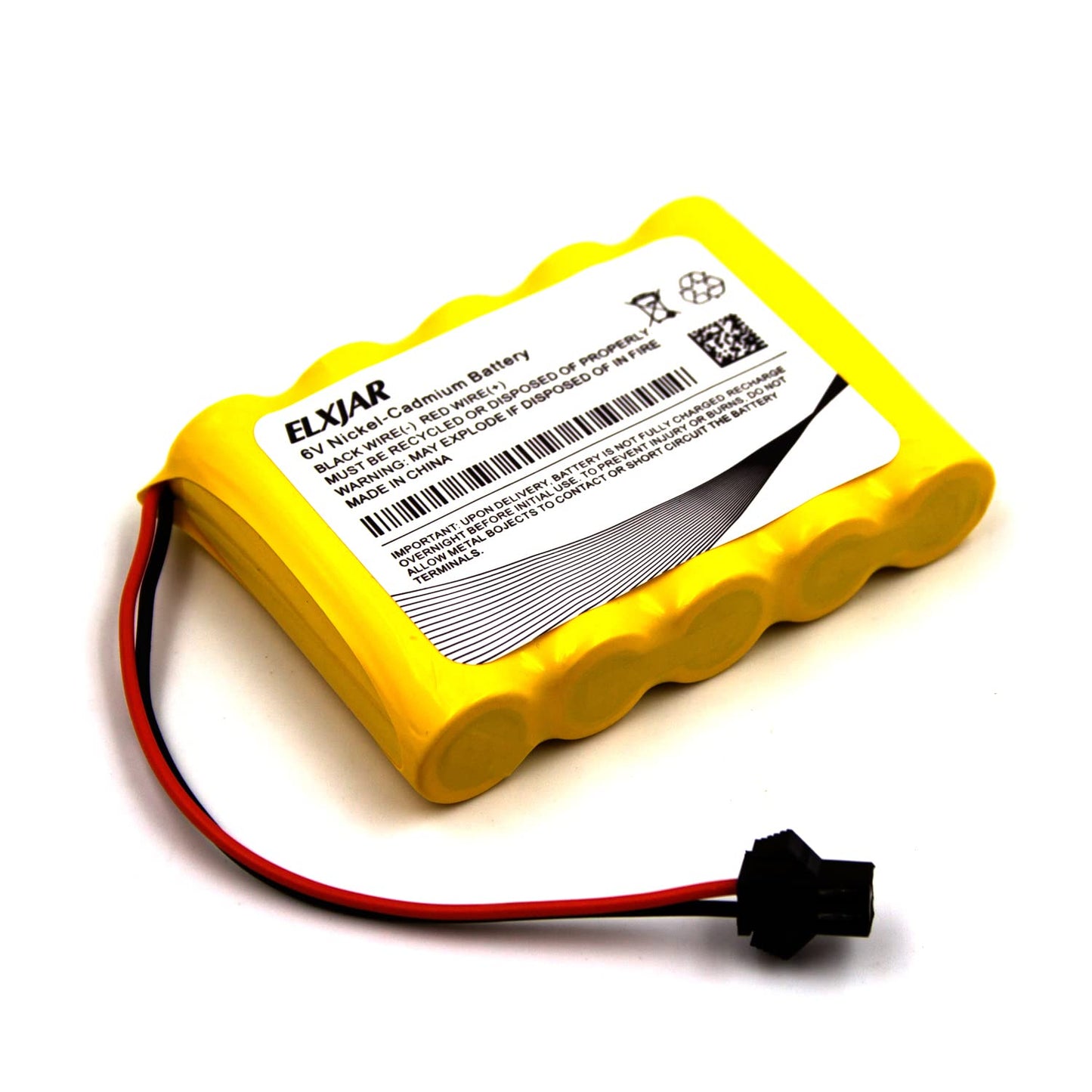 elxjar (2-Pack) 6.0V 800mAh Ni-CD AA Rechargeable Battery Pack Replacement for Amphibious RC Cars, 11-Channel RC Excavator, Truc