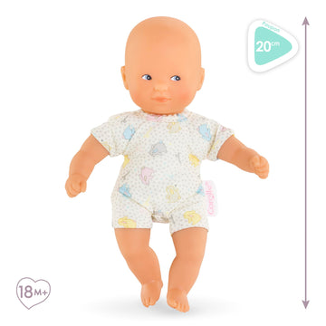 Corolle Mini Calin Bunnies Baby Doll - Small 8' Soft Body With Blue Eyes And Bunny Pattern Outfit, Vanilla-Scented, Easy To Hold - For Kids Ages 18 Months And Up