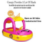 Baby Pool Float With Canopy Summer Steering Wheel Sunshade Swim Ring Car Inflatable Toys Infants Float Seat Boat For Kids Toddle