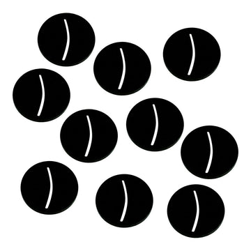 Litko Paper Miniature Bases | Round | Circle | Slotted Paper Figure Holder | Compatible With Dungeons And Dragons | Game Card Stands (3Mm Black Acrylic, 30Mm)